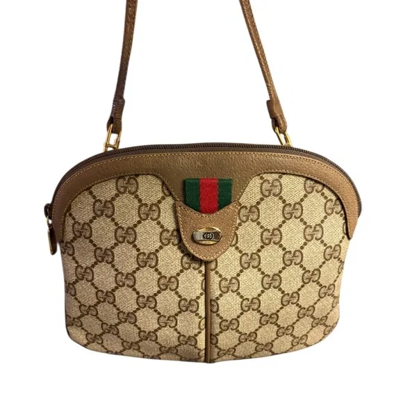 Authentic Vintage Gucci GG Supreme Web Sherry Line Domed Shoulder /Crossbody Bag - Picture 10 of 10